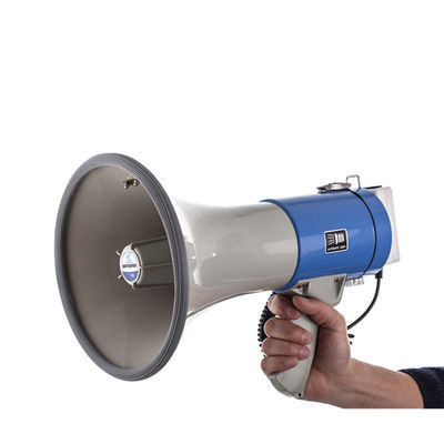 Alcance ao ar livre até 1500m Megafone de 50W com gravação de sirene e Bluetooth 120 segundos