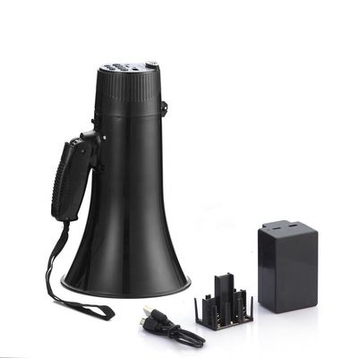 40W Black Loud Hailer Bullhorn Megaphone Speaker para Tropa Desportiva Apoio de Resgate APP NO