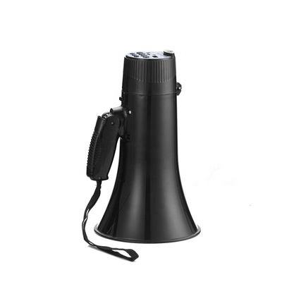 40W Black Loud Hailer Bullhorn Megaphone Speaker para Tropa Desportiva Apoio de Resgate APP NO