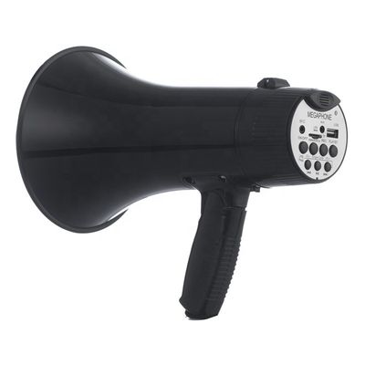 40W Black Loud Hailer Bullhorn Megaphone Speaker para Tropa Desportiva Apoio de Resgate APP NO