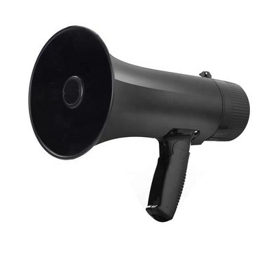 40W Black Loud Hailer Bullhorn Megaphone Speaker para Tropa Desportiva Apoio de Resgate APP NO