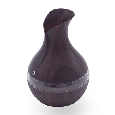 Compacto 300ml Vaso de Flor de Madeira Design Ultrassônico Humidificador Diffuser para Casa