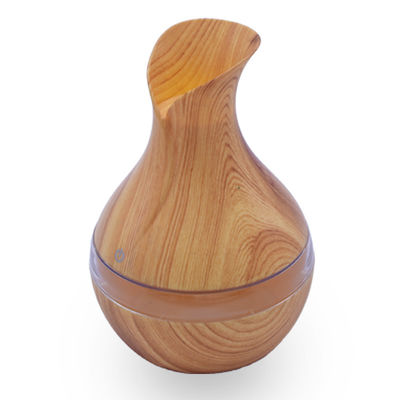 Compacto 300ml Vaso de Flor de Madeira Design Ultrassônico Humidificador Diffuser para Casa
