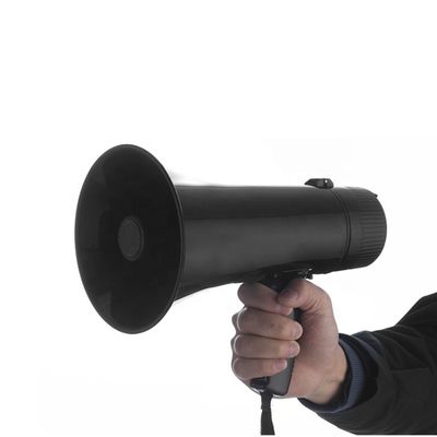 Sem comando remoto 40W Megafone de sirene preta com microfone desmontável