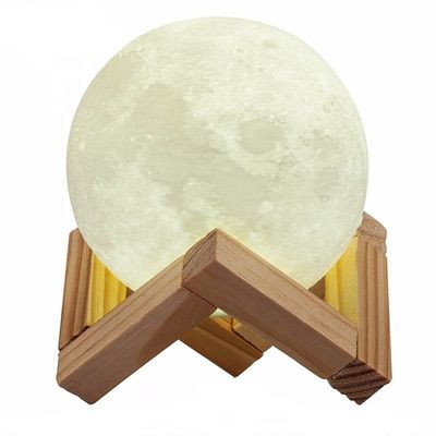 Lâmpada de Lua de Impressão 3D PLA com Controle Touch Dimmable Remote com 10000 Horas de Vida útil