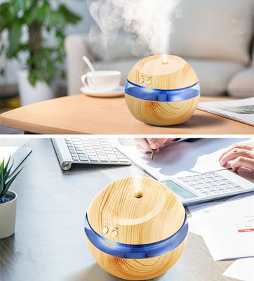 3W Portátil 130ml Mini Grão de Madeira Ultrassônico Atomizador USB Humidificador de Ar
