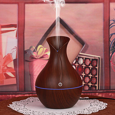 130ml Vaso Ultrassônico de Grãos de Madeira Mini USB Humidificador Portátil para Gestão de Umidade