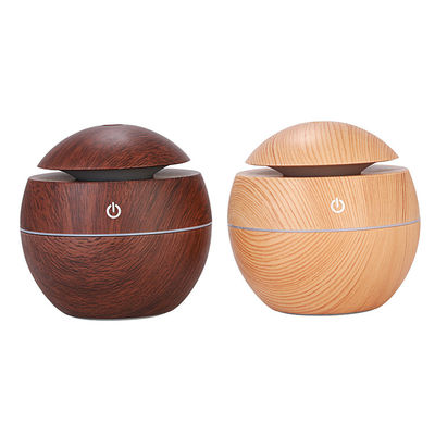 Outra função Mini ultra-sônico portátil USB 130ML umidificador de grãos de madeira com luz LED