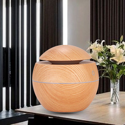 Outra função Mini ultra-sônico portátil USB 130ML umidificador de grãos de madeira com luz LED