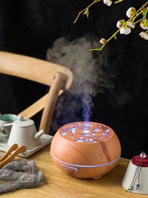 2022 Humidificador de grãos de madeira Diffuser de óleo aromático com grande capacidade e estilo vintage