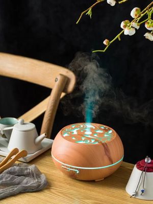 2022 Humidificador de grãos de madeira Diffuser de óleo aromático com grande capacidade e estilo vintage