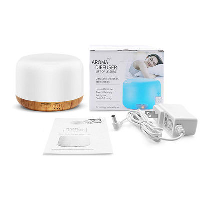 Humidificador de ar de 12W portátil de tamanho pequeno de 300 ml de grãos de madeira