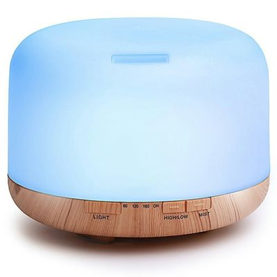 NO Difusor de aroma de óleo essencial Asakuki 12W 500ml com controle remoto