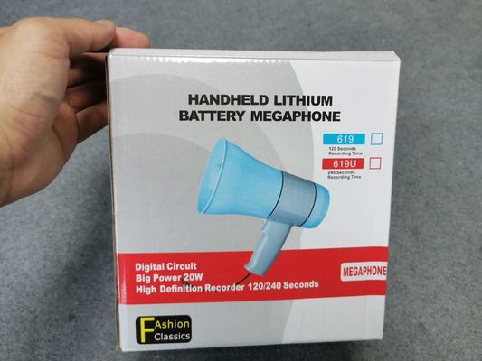 619U BT Megafone portátil Bluetooth sem fio com suporte USB e microfone incorporado