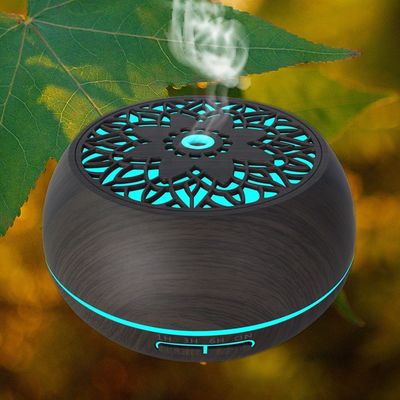 550 ml Câmbio de cor Madeira LED Humidificador de Óleo Essencial Aromas Difusor 24V Capacidade&gt; 200 ml