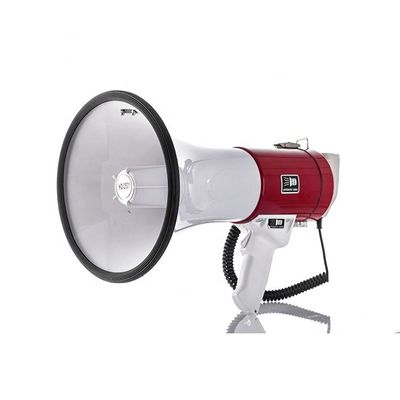 Megafone de gravação de 50W para exterior com alcance de até 1500 m e função de gravação